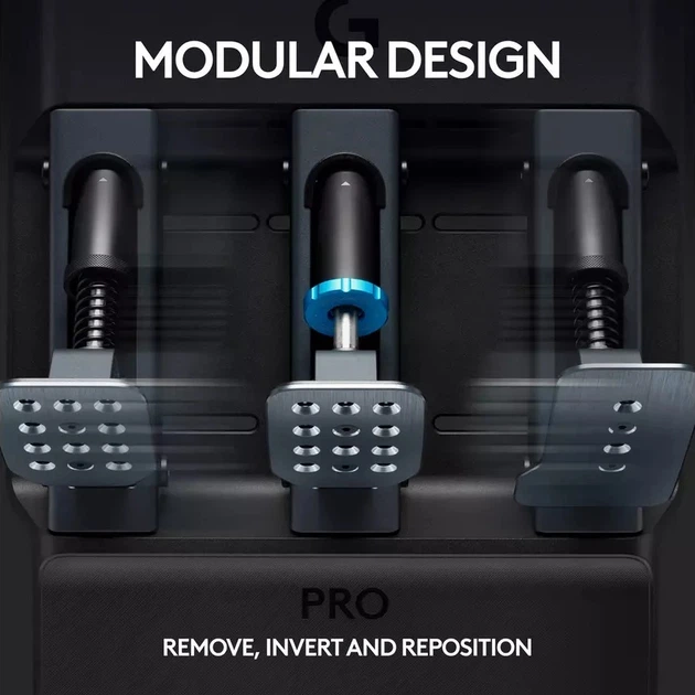 Zestaw pedałów Logitech G Pro Racing Pedal Set Black (941-000187) - obraz 4