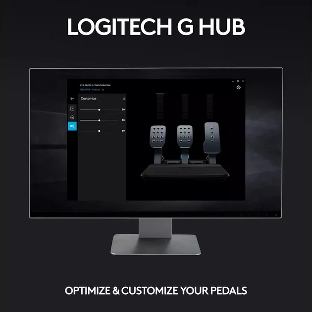 Zestaw pedałów Logitech G Pro Racing Pedal Set Black (941-000187) - obraz 7