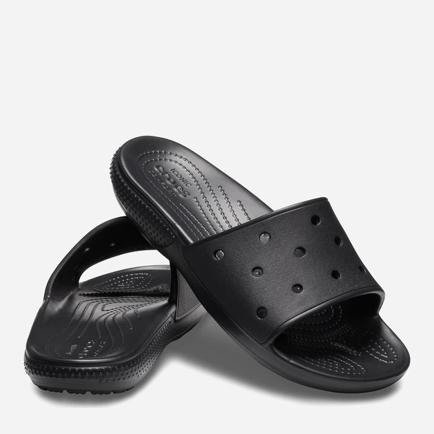 Жіночі шльопанці Crocs Classic Slide 206121-001 42-43 (M9/W11) 27 см Чорні (191448438408) - зображення 2