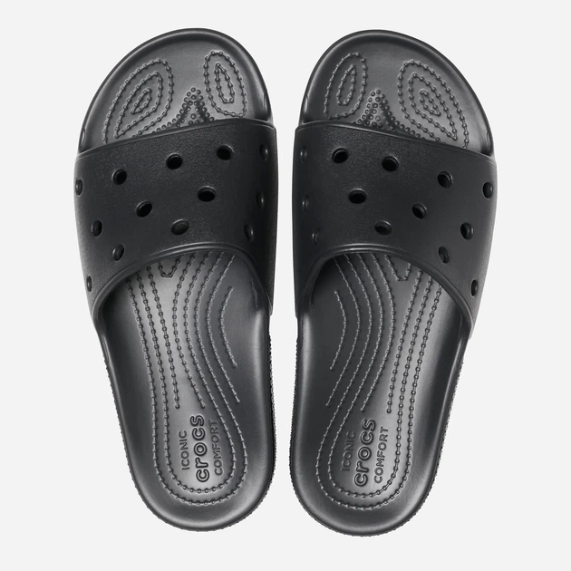 Жіночі шльопанці Crocs Classic Slide 206121-001 36-37 (M4/W6) 22 см Чорні (191448680319) - зображення 4