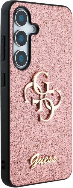 Панель Guess Fixed Glitter Big 4G Logo для Samsung Galaxy S25 Pink (3666339449469) - зображення 3