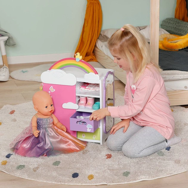 Szafa dla lalek Zapf Creation Baby Born Rainbow Wardrobe z akcesoriami 836040 (4001167836040) (955555914458680) - Outlet - obraz 2