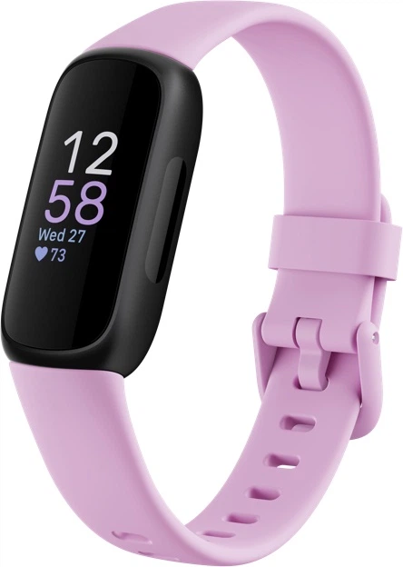 Смарт-браслет Fitbit Inspire 3 Black/Lilac Bliss (FB424BKLV) (955555911385399) - Уцінка - зображення 1
