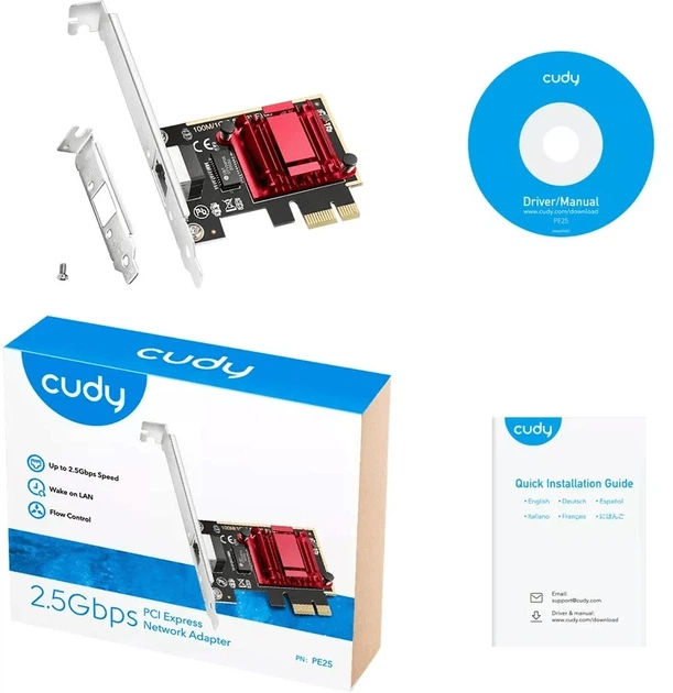 Karta sieciowa Cudy PE25 (6971690791483) (PE25232200022) - Outlet - obraz 3