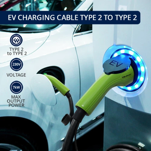Кабель для зарядки електромобіля Qoltec EV Cable Type 2 for car charging 230В 7кВт 32А 5 м (955555909882712) - Уцінка - зображення 4