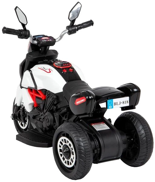 Motocykl elektryczny dla dzieci Enero Avalon 3-kołowy Biały (5902431033037) (955555909616698) - Outlet - obraz 3