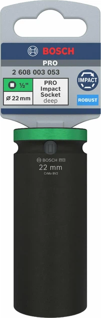 Ударная торцевая головка Bosch PRO Impact Deep, 1/2", 22 мм (2608003053) - зображення 2