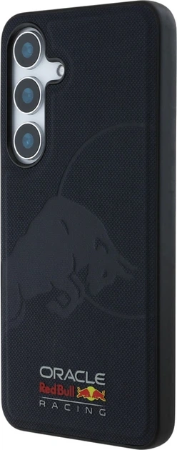 Etui plecki Red Bull Leather Meshed Debossed Bull MagSafe do Samsung Galaxy S25 Navy Blue (3666339421335) - obraz 2