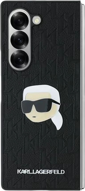 Etui Karl Lagerfeld Saffiano Monogram Head Pin do Samsung Galaxy Fold6 Black (KLHCZFD6PGKSKIHK) - obraz 2