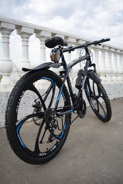 Велосипед Galant на литых дисках 26" 17" черно-синий - изображение 6