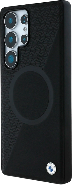 Etui BMW Half Textured MagSafe do Samsung Galaxy S25 Ultra Black (3666339441753) - obraz 2