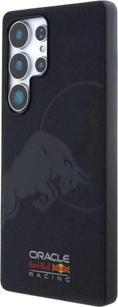 Etui plecki Red Bull Leather Meshed Debossed Bull MagSafe do Samsung Galaxy S25 Ultra Navy Blue (3666339421359) - obraz 2