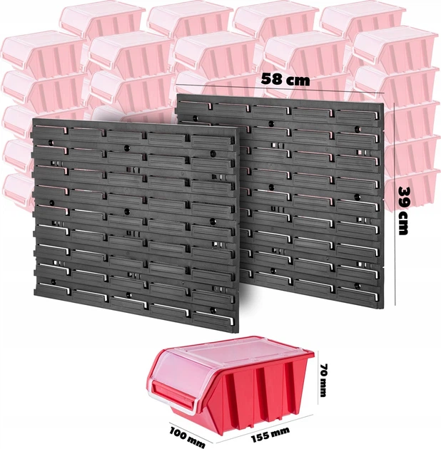 Інструментальна дошка Kadax K7710 стінка для майстерні 116 x 39 см 50 елементів (5903699468623) - зображення 3