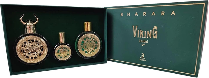 Zestaw męski Bharara Viking Dubai Woda perfumowana 100 ml + Perfumy 30 ml + Balsam do ciała 180 ml (850050062295) - obraz 3