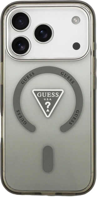 Etui Guess IML Gradient Triangle Logo MagSafe do Apple iPhone 17 Pro Green (GUHMP17LHGTMLCGA) - obraz 3