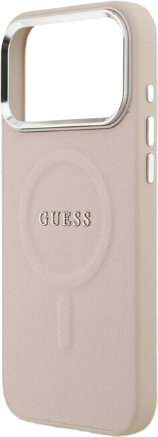Etui Guess Classic Logo Silicone MagSafe do Apple iPhone 17 Pro Max Pink (GUHMP17XPSAREGSP) - obraz 3