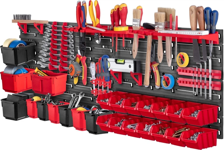 Tablica narzędziowa Kadax K7714 ścianka warsztatowa 116 x 39 cm 46 elementów (5903699468661) - obraz 2