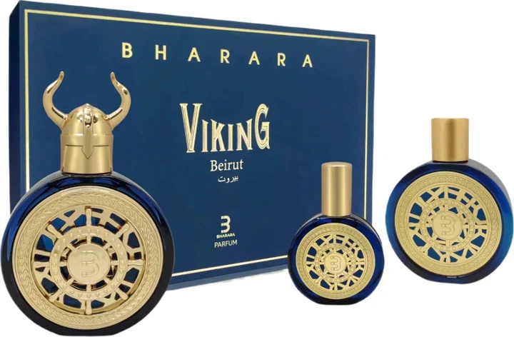 Набір унісекс Bharara Viking Beirut Парфумована вода 100 мл + Парфуми 30 мл + Лосьйон для тіла 180 мл (850050062288) - зображення 1