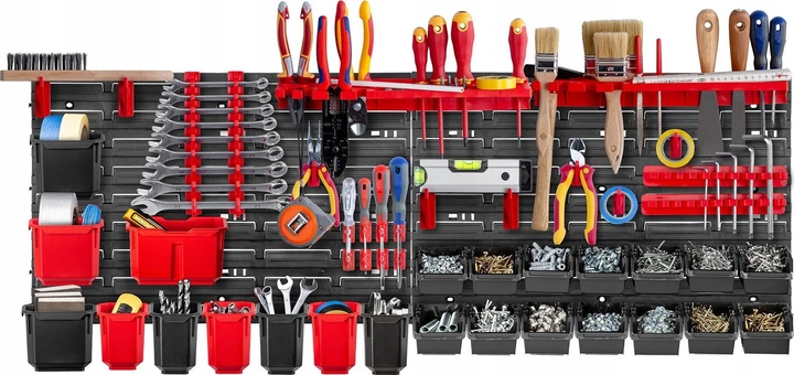 Tablica narzędziowa Kadax K7715 ścianka warsztatowa 116 x 39 cm 46 elementów (5903699468678) - obraz 4