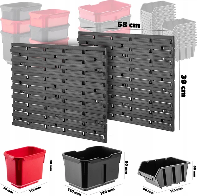 Tablica narzędziowa Kadax K7715 ścianka warsztatowa 116 x 39 cm 46 elementów (5903699468678) - obraz 5