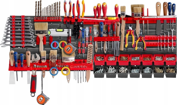 Tablica narzędziowa Kadax K7716 ścianka warsztatowa 116 x 39 cm 39 elementów (5903699473672) - obraz 4