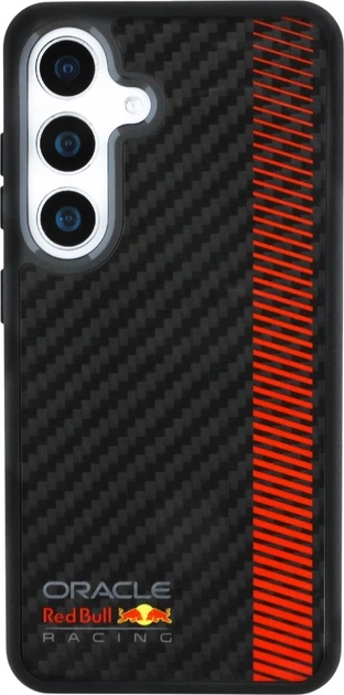 Etui plecki Red Bull Real Carbon Fiber Powerbar MagSafe do Samsung Galaxy S25+ Black (3666339421526) - obraz 3