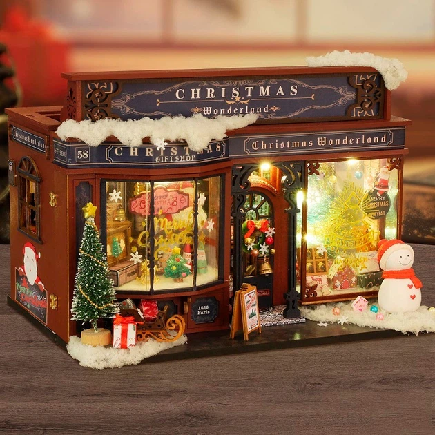 Магический дом конструктор DIY House ET001-B Christmas Wonderland сборный румбокс с освещением - Фото 3 Магический дом конструктор DIY House ET001-B Christmas Wonderland сборный румбокс с освещением - изображение 3