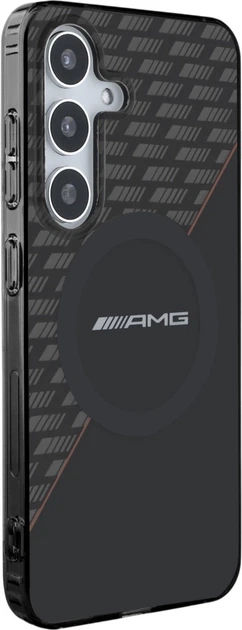 Etui plecki AMG Double Layer Rhombs MagSafe do Samsung Galaxy S25+ Black/Red (3666339421823) - obraz 4