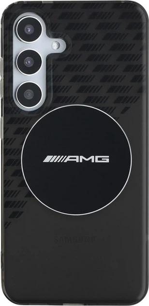 Etui plecki AMG Transparent Rhombs MagSafe do Samsung Galaxy S25 Black (3666339422080) - obraz 3