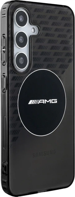 Etui plecki AMG Transparent Rhombs MagSafe do Samsung Galaxy S25 Black (3666339422080) - obraz 4