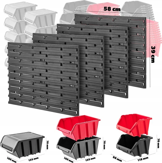 Tablica narzędziowa Kadax K7662 ścianka warsztatowa 116 x 78 cm 80 elementów (5903699468142) - obraz 5