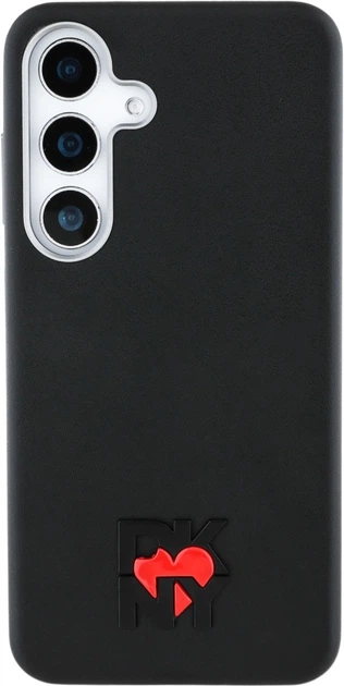 Etui plecki DKNY Leather Heart of NY do Samsung Galaxy S25 Black (3666339422707) - obraz 3