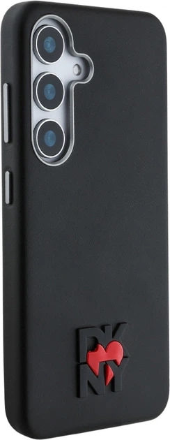 Etui plecki DKNY Leather Heart of NY do Samsung Galaxy S25 Black (3666339422707) - obraz 4