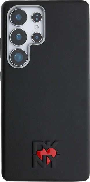 Etui plecki DKNY Leather Heart of NY do Samsung Galaxy S25 Ultra Black (3666339422721) - obraz 3