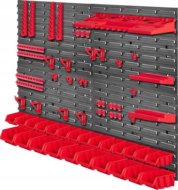 Tablica narzędziowa Kadax K7647 ścianka warsztatowa 116 x 78 cm 67 elementów (5903699467992) - obraz 1