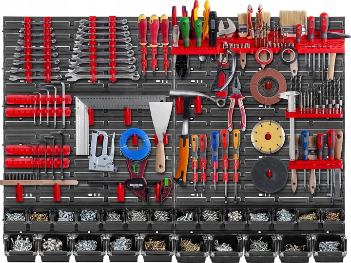 Tablica narzędziowa Kadax K7648 ścianka warsztatowa 116 x 78 cm 67 elementów (5903699468005) - obraz 4