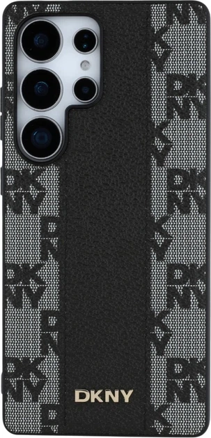 Etui plecki DKNY Leather Checkered Pattern MagSafe do Samsung Galaxy S25 Ultra Black (3666339423568) - obraz 3