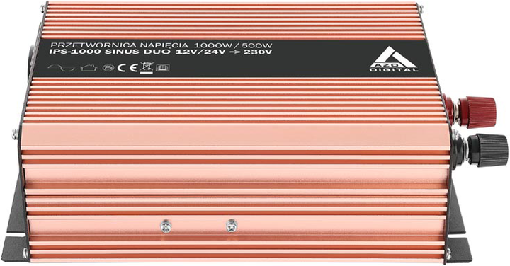 Инвертор AZO Digital SINUS IPS-1000S 1000W DUO (11 –15 /22 - 30 VDC) (AZO00D1326/3SIP1000DUO) - зображення 5