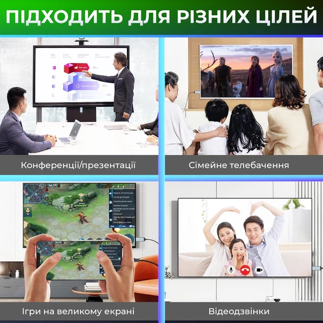 Кабель Lightning - HDMI Перехідник HDMI для iPhone адаптер для iPad на HDTV для телевізора кабель з iPhone to TV 1080P для проектора 2М Kayfovo HD-73 - Фото 4 Кабель Lightning - HDMI Перехідник HDMI для iPhone адаптер для iPad на HDTV для телевізора кабель з iPhone to TV 1080P для проектора 2М Kayfovo HD-73 - зображення 4