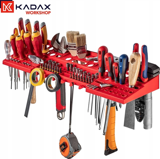 Tablica narzędziowa Kadax K7649 ścianka warsztatowa 116 x 78 cm 89 elementów (5903699468012) - obraz 8