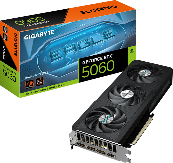 Відеокарта GeForce RTX 5060 8GB Gigabyte Eagle Max OC (GV-N5060EAGLEMAX OC-8GD) - изображение 3
