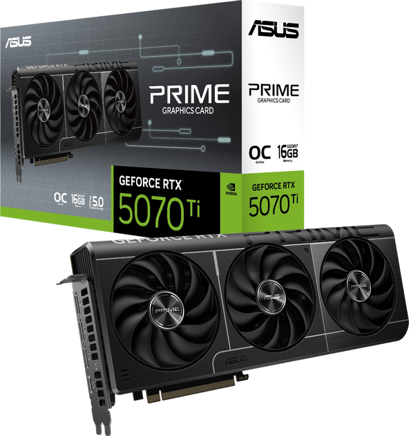 Відеокарта GeForce RTX 5070 Ti 16GB Asus Prime OC (PRIME-RTX5070TI-O16G) - изображение 3