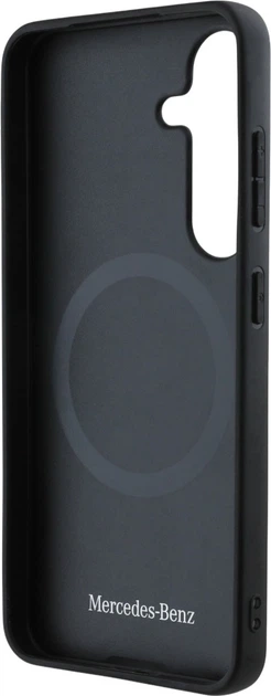 Etui plecki Mercedes Leather Debossed Lines MagSafe do Samsung Galaxy S25+ Black (3666339423834) - obraz 5