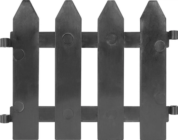 Płotek ogrodowy Vilde 20x15 cm 10 szt. Grafitowy (351004-G) - obraz 4