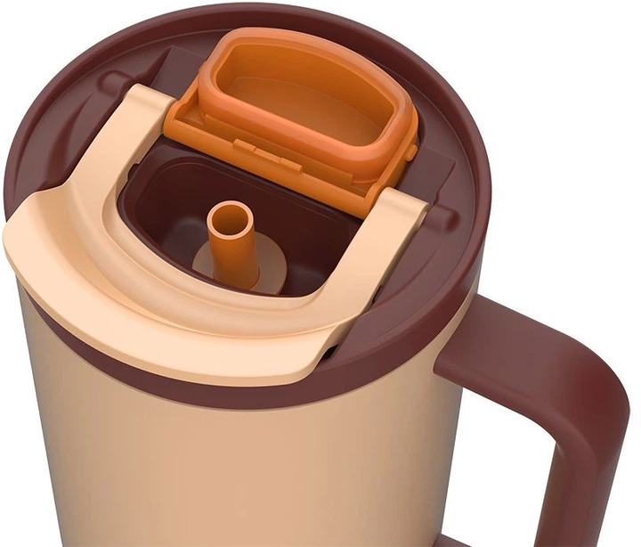 Kubek termiczny Kambukka Rio Almond Dream 950 ml Beżowy z brązowym (11-08001) (5407005144305) - obraz 5