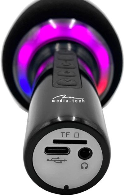 Мiкрофон Media-Tech Karaoke Idol Wireless Bluetooth колонка RGB (MT399) (5906453103990) - зображення 6