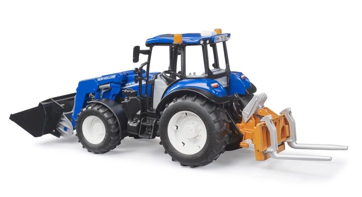 Іграшковий набір Bruder Трактор New Holland T5.121 з навантажувачем та аксесуарами 04055 (4001702021870) - зображення 6