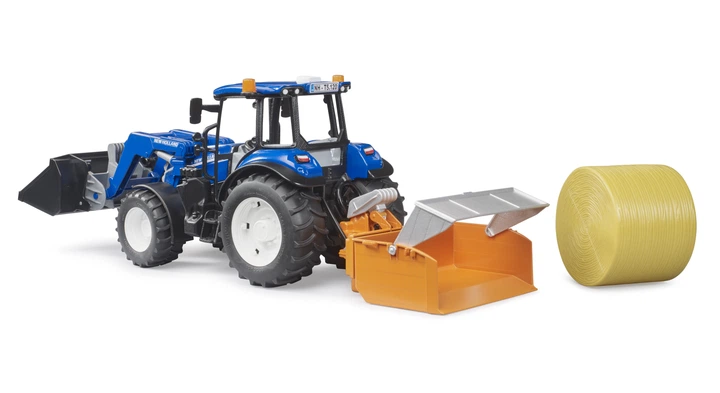 Іграшковий набір Bruder Трактор New Holland T5.121 з навантажувачем та аксесуарами 04055 (4001702021870) - зображення 9