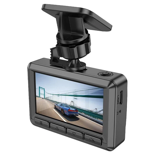 Відеореєстратор Hoco DV2 Driving recorder with display (2.45", 1080p, 140°) Black - зображення 2