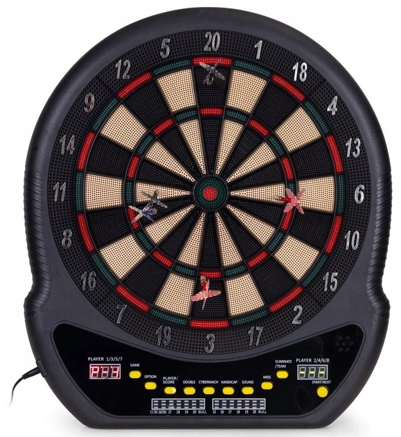 Дартс електронний EcoToys з LCD‑дисплеєм 27 ігор у комплекті 12 дротиків 48 см (AP-400) (5905817008902) - зображення 2